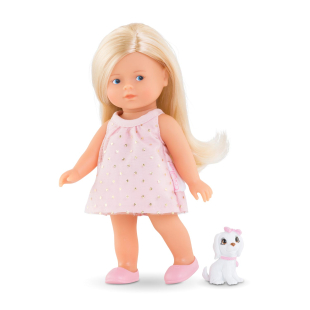 Mini corolline set with her dog